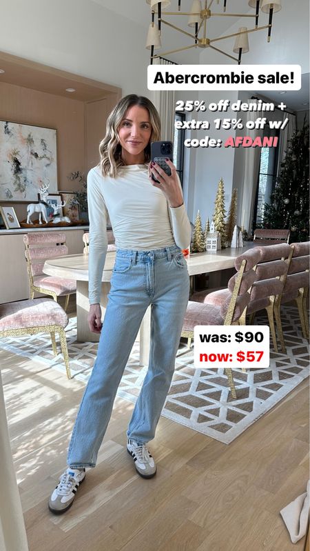Abercrombie denim sale 👖 25% off jeans + additional 15% off with code AFDANI 🩷🙌🏼

#LTKsalealert #LTKSeasonal #LTKfindsunder100