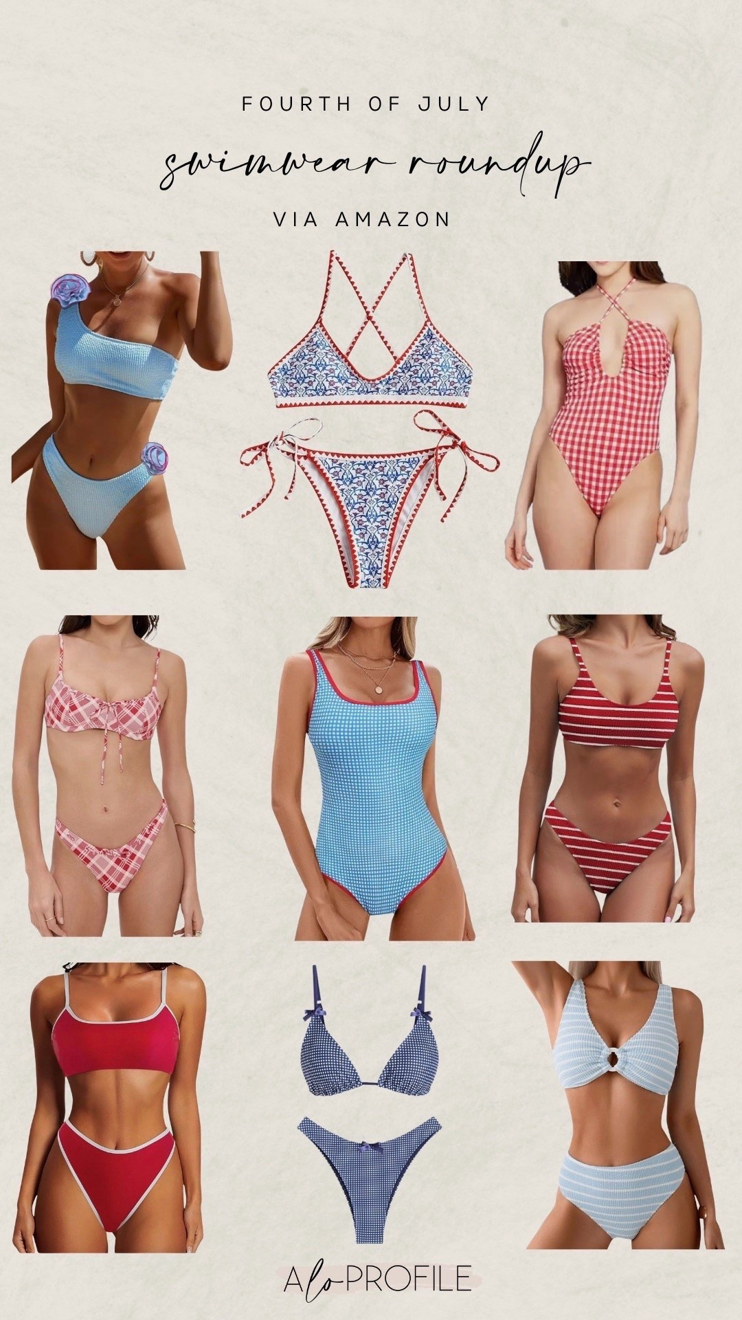 Patriotic Swimwear via Amazon // swimwear, swimsuits, neutral swimsuits, neutral swimwear, vacay style, resort wear, beach wear, beach outfit, beach vacation, summer outfits, summer style