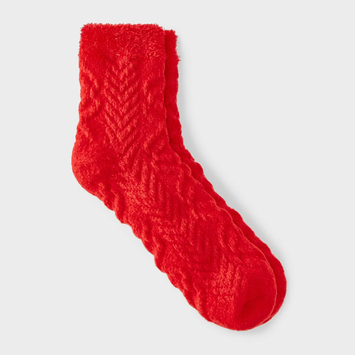 Women's Super Soft Herringbone Textured Double Lined Cozy Ankle Socks - Auden™ Red 4-10 | Target
