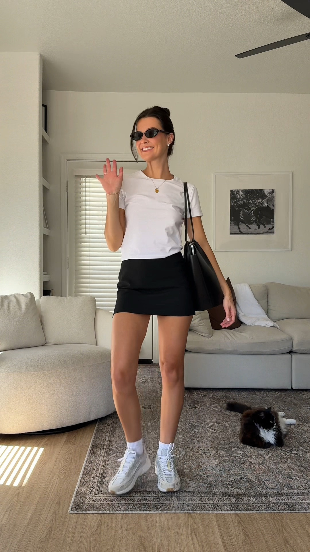 Summer outfit of the day! I’m 5’7” wearing my true size 2 in the skort and sized up two sizes to a M in the white tee! 

#LTKSeasonal #LTKFindsUnder50 #LTKStyleTip