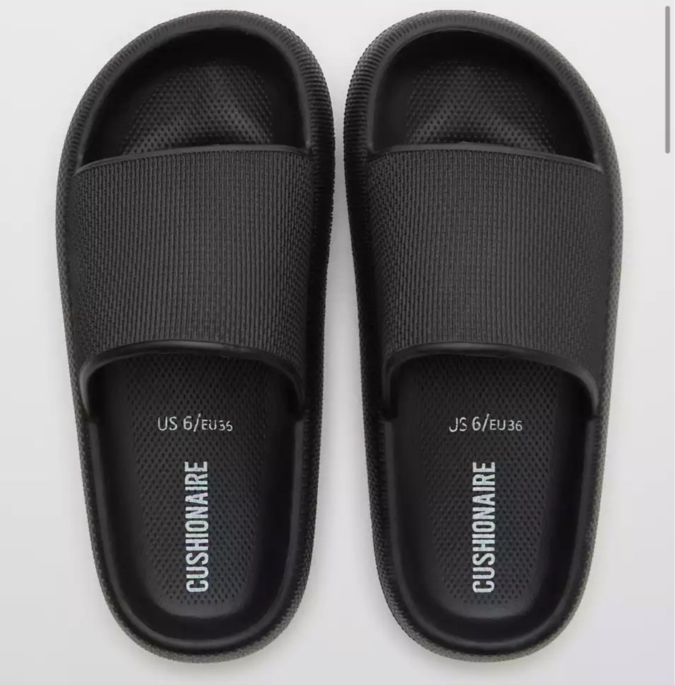 Aerie, slides, black slides, cushionaire, sandals, activewear, summer outfit, vacation outfit, loungewear 

#LTKshoecrush #LTKFind #LTKSale
