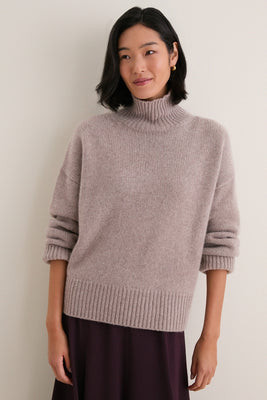 Wheat Cashmere Hannah Turtleneck Sweater | Tuckernuck (US)