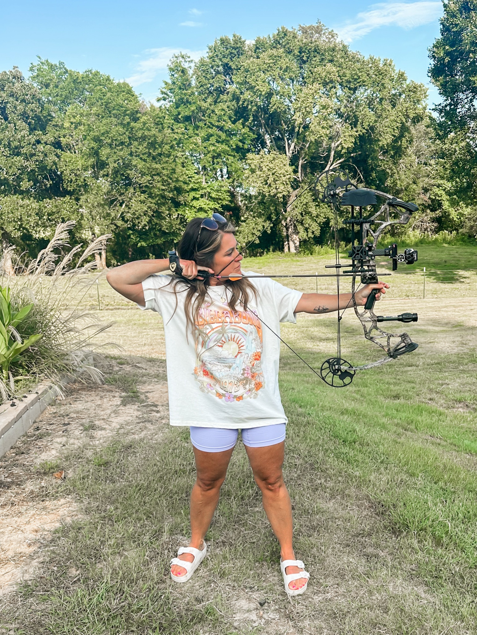 Love these tee shirts with biker shorts! 