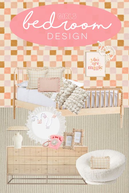 Girls bedroom design, pottery barn kids, wallpaper 

#LTKfamily #LTKhome #LTKkids