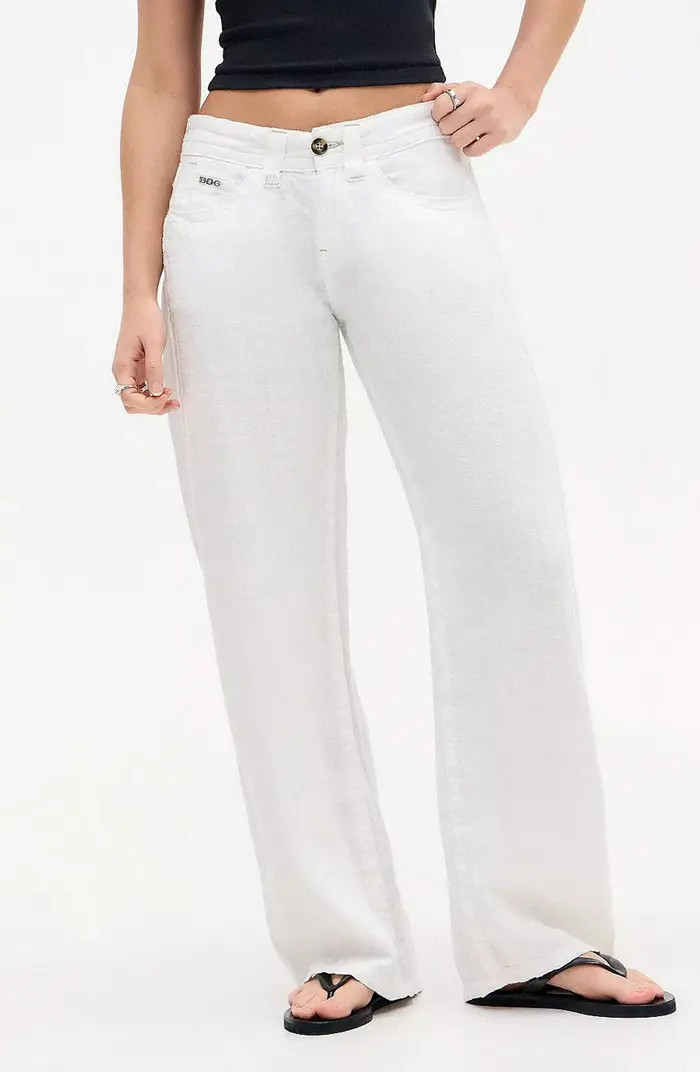 Kayla Linen & Cotton Five-Pocket Pants | Nordstrom