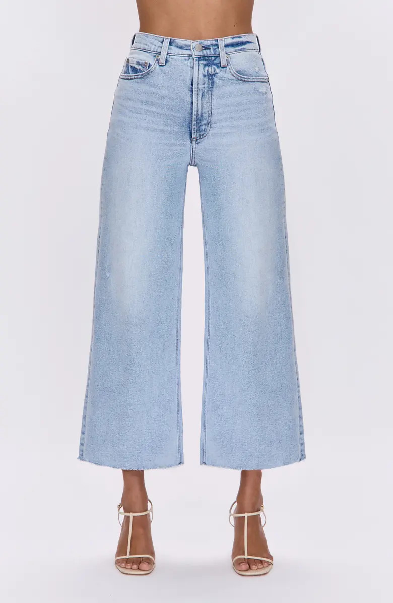 Pistola Lana Raw Hem High Waist Crop Wide Leg Jeans | Nordstromrack | Nordstrom Rack