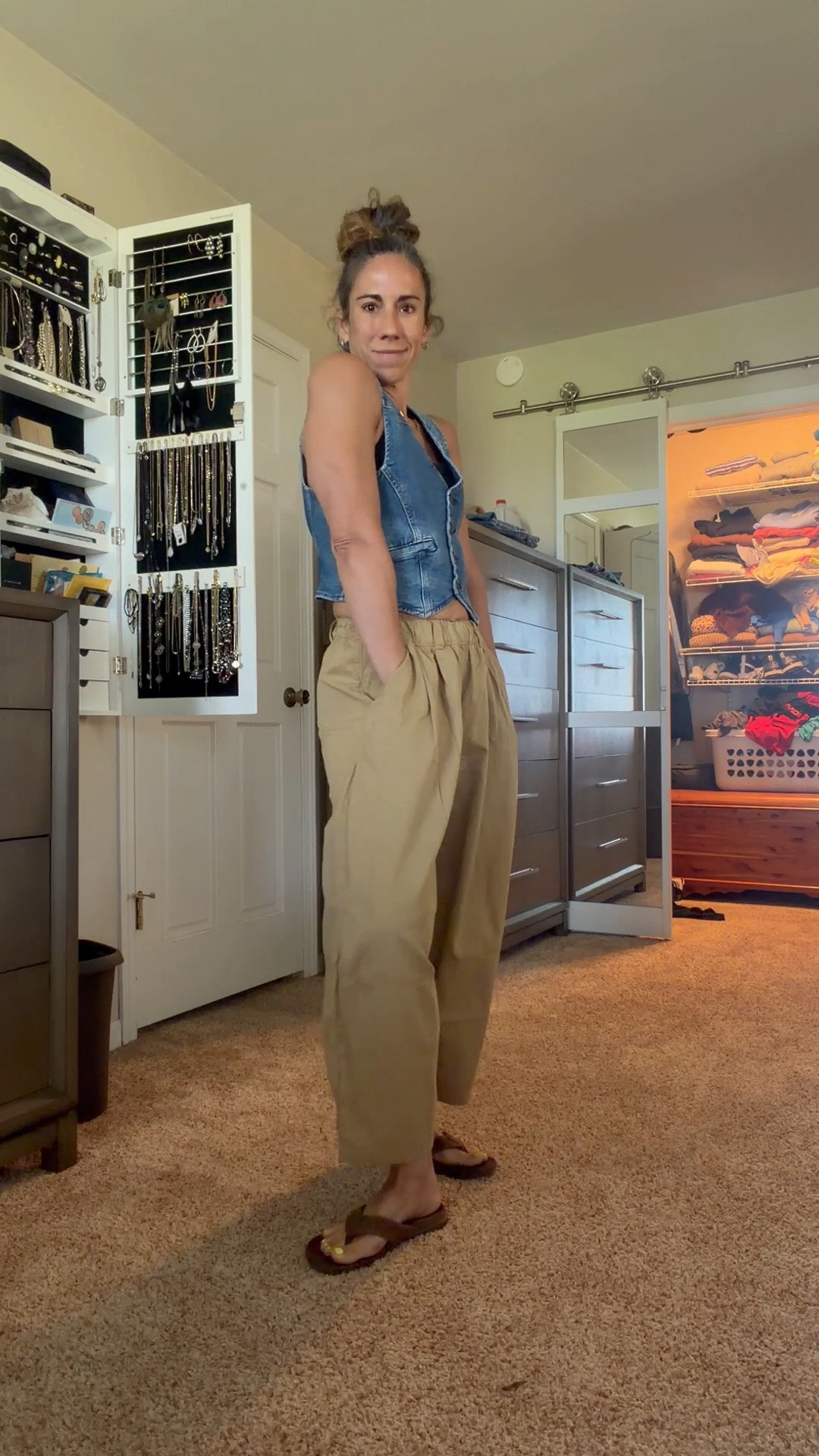 Mixing old favorites with Anthropologie is my love language. 🤎

Vest is an older find (size small)- will
Link a similar one,the black Amazon bralette is a size small, and the pants are Anthropologie-XS. Links coming to LTK!

#LTKgrwm #LTKOver40 #LTKmomlife