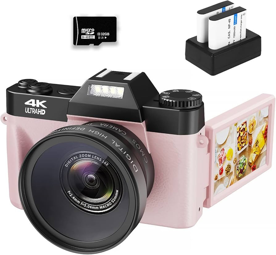 VJIANGER 4K Vlogging Camera for YouTube 48MP Digital Camera for Photography and Video with Flip S... | Amazon (US)