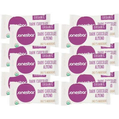 Jonesbar Dark Chocolate Almond Bar - Case of 12/1.7 oz | Target