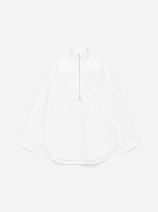 Half-Zip Shirt – White – Women – ARKET GB | Arket UK