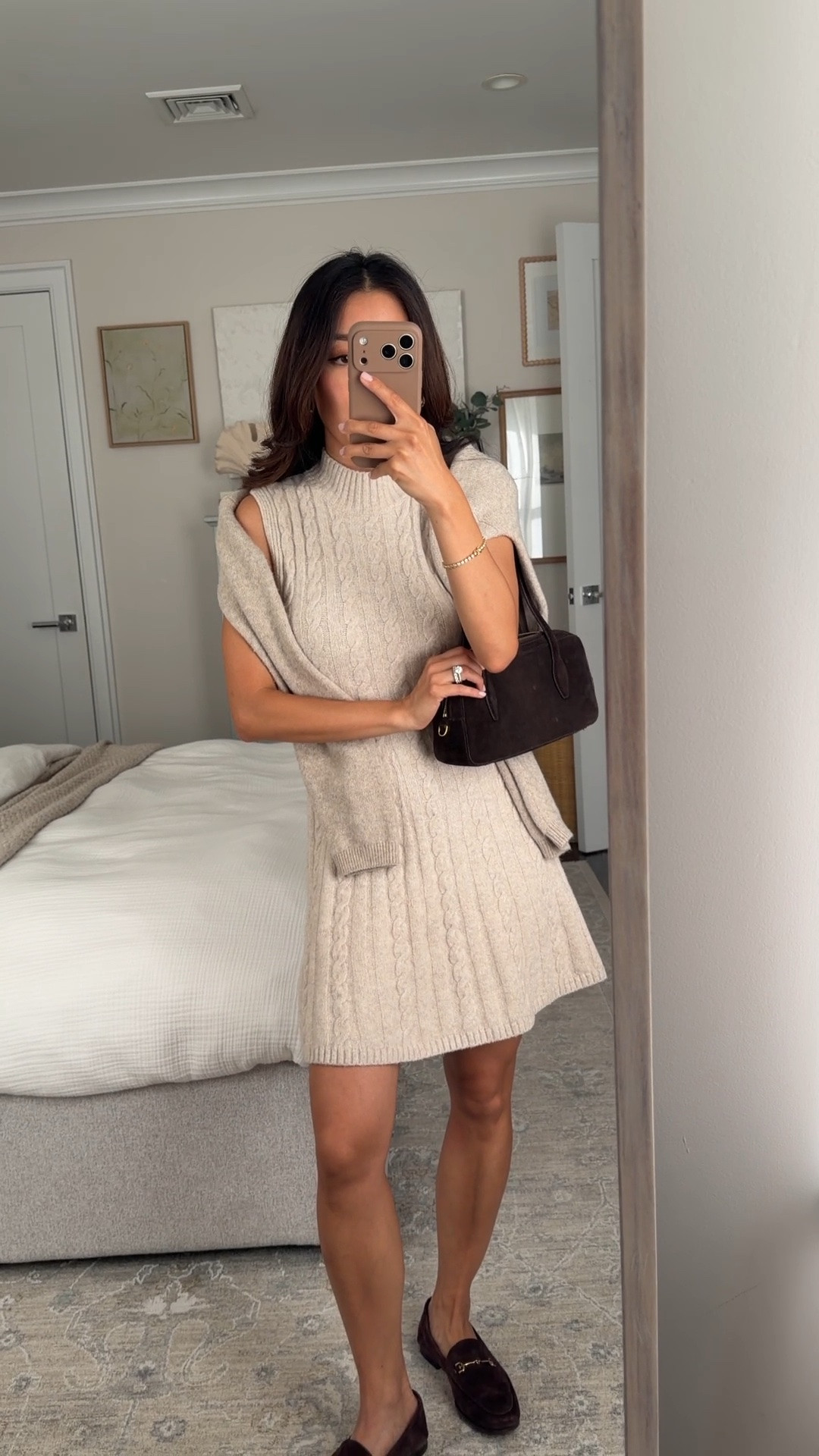 Size info below!  • Cable knit sweater dress XS petite sized up so it’s not fitted at my tummy  
• Merino wool sweater XXS, sleeves run long FYI
• Sam Edelman loafers TTS
• Madewell suede bag 

Petite friendly dress, Abercrombie fall outfit idea, mini sweater dress

#LTKPetite #LTKSeasonal #LTKootd