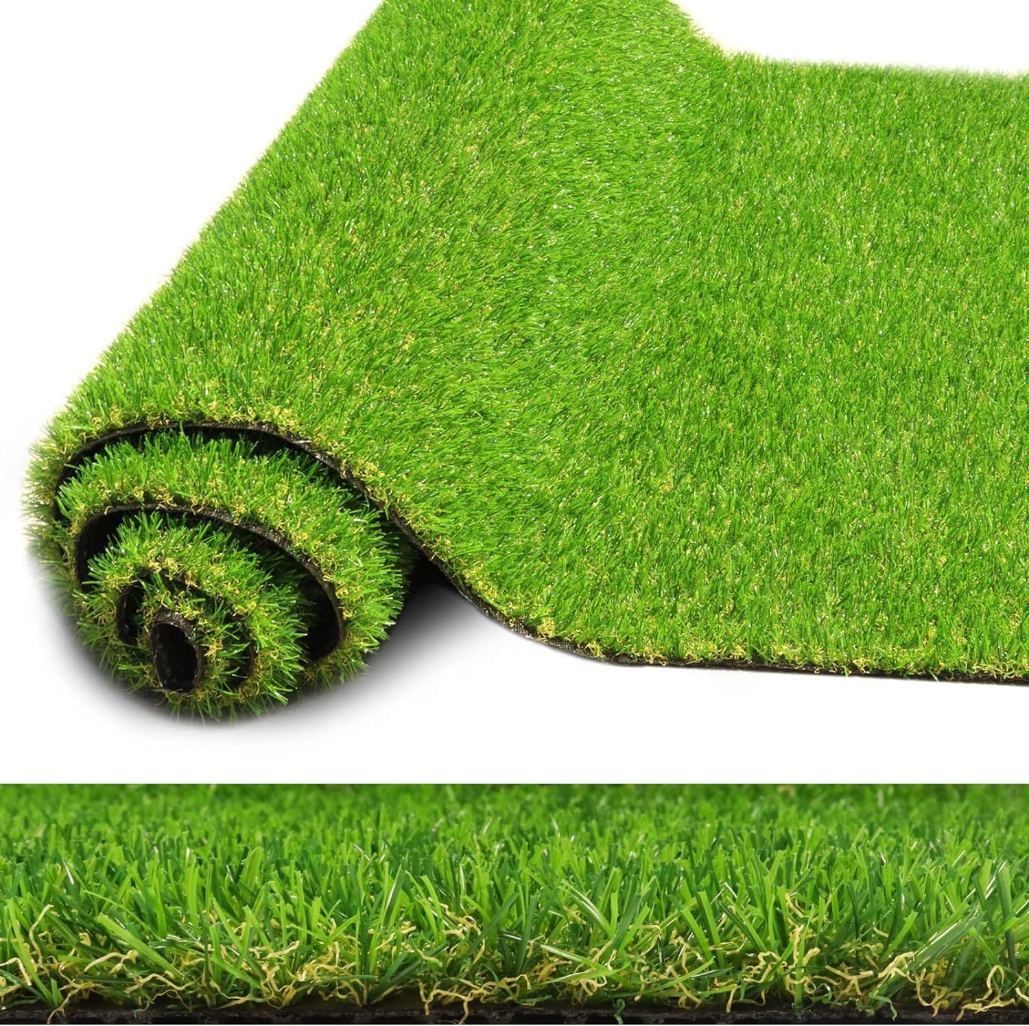 Realistic Artificial Grass Rug 4 FT x 6 FT Fake Faux Turf Grass, ZGR 0.8" Indoor Outdoor Patio Ga... | Amazon (US)