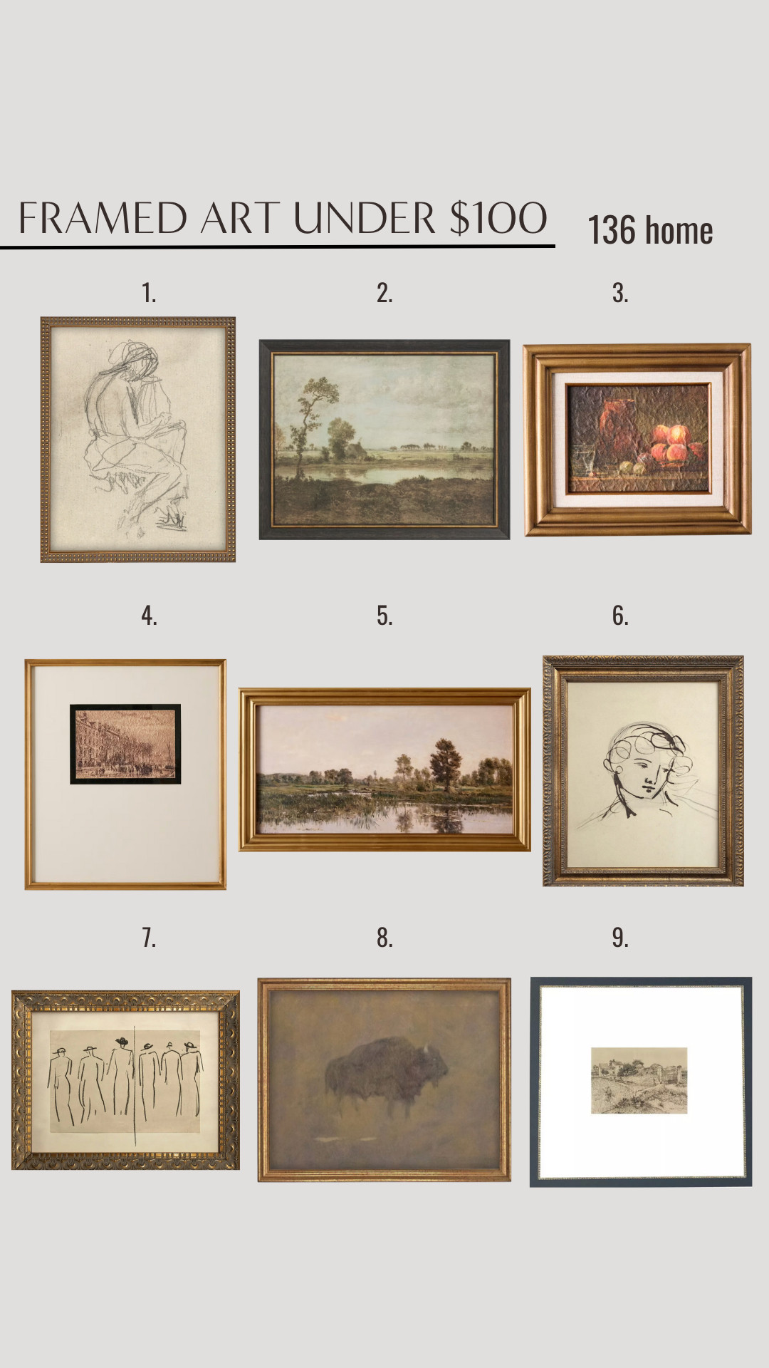 Framed Wall Art Under $100 #framedart #wallart #gallerywall #homedecor 

 #LTKHome #LTKFindsUnder100 #LTKStyleTip