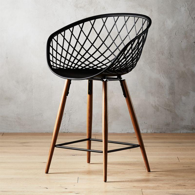 Sidera Black Counter Stool + Reviews | CB2 | CB2