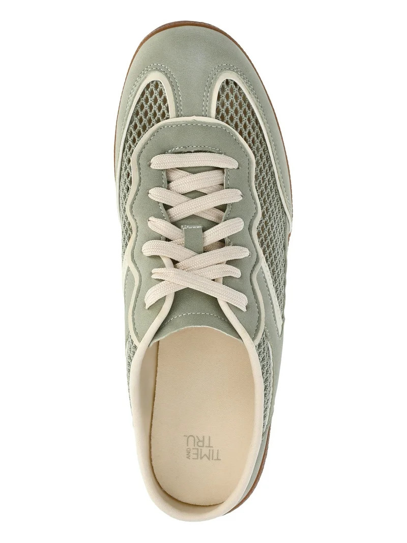 Time and Tru Women's Lace Up Mesh Mule Sneakers | Walmart (US)