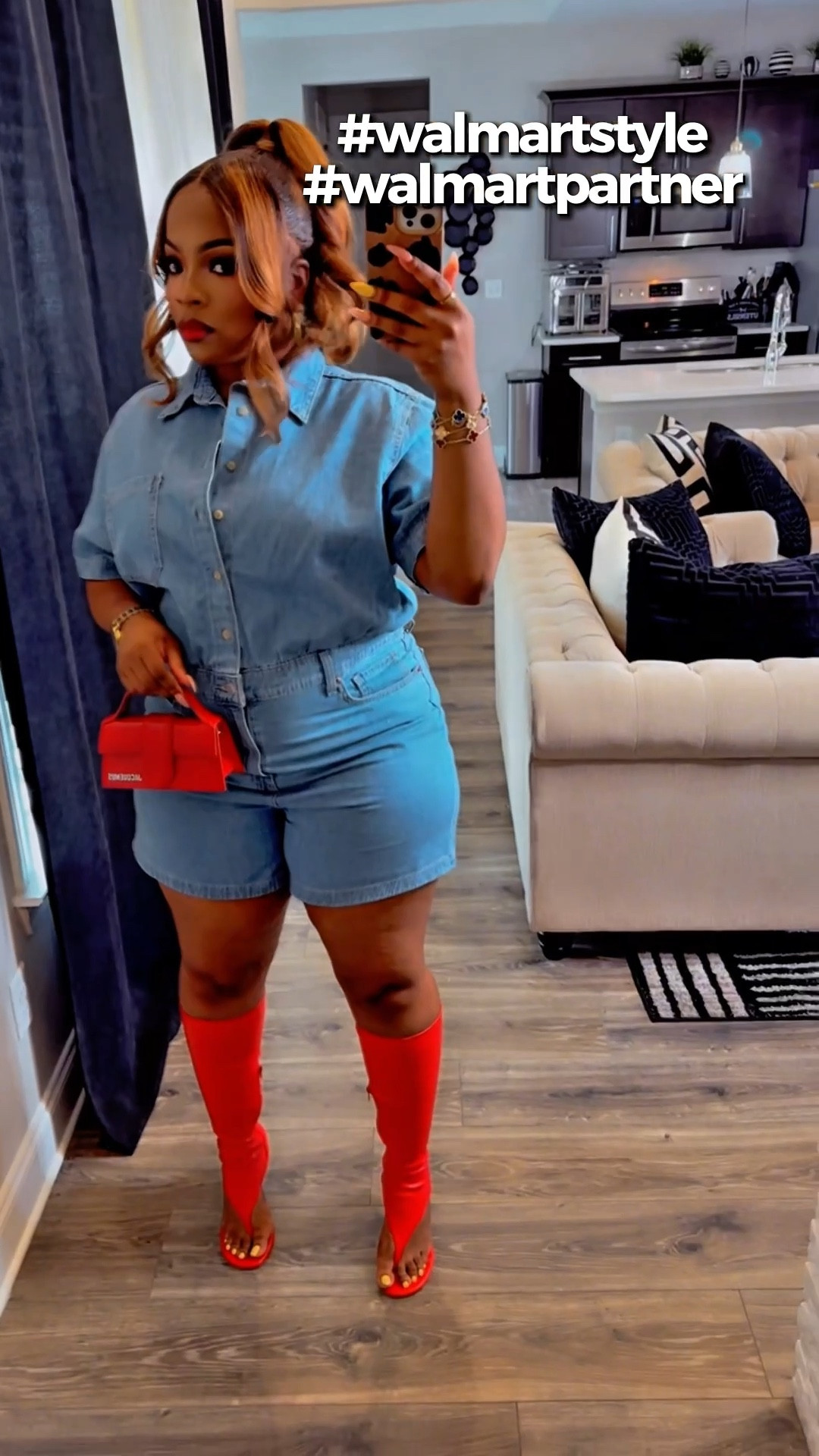 @walmartstyle
#walmartpartner
Spring Fashion Finds!
*Levis Denim Romper/Jumpsuit runs true to size minimal stretch. Sized up to XL
* No Boundaries Cargo wearing size Large 
*No Boundaries Tee size medium 
#walmartstyle 