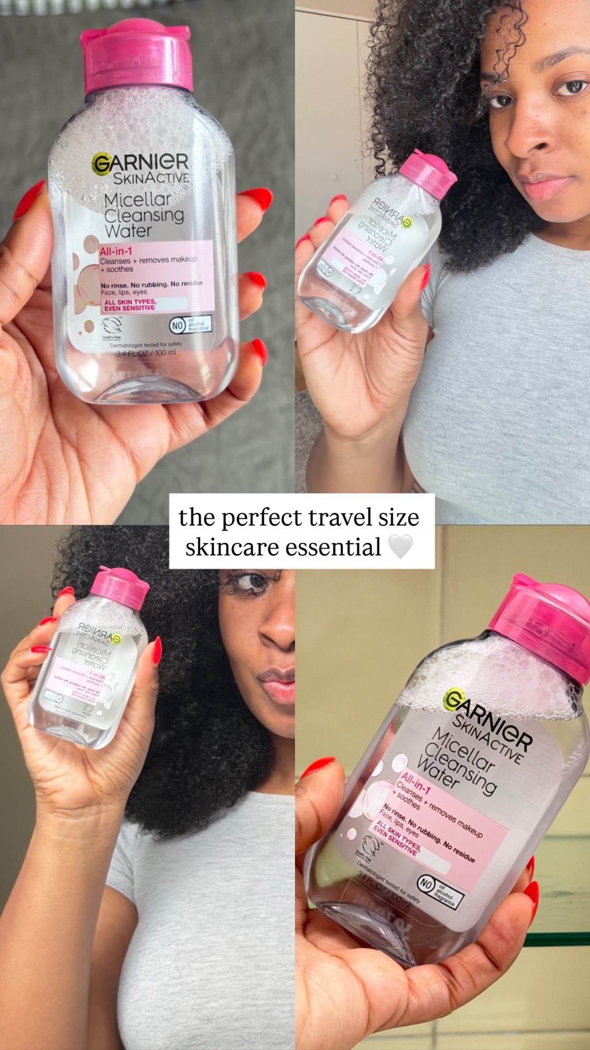 #AD #Garnierpartner there’s nothing better than taking your makeup off after a long day 🤍 this
takes everything off so fast without any scrubbing and leaves my skin feeling so clean
i always keep the mini with me when i’m traveling — it’s perfect for on the go
@Shop.LTK #liketkit liketk.it/https://liketk.it/66OVD
#TargetPartner #bestmakeupremover #springbreakessential @Target  @Garnierusa