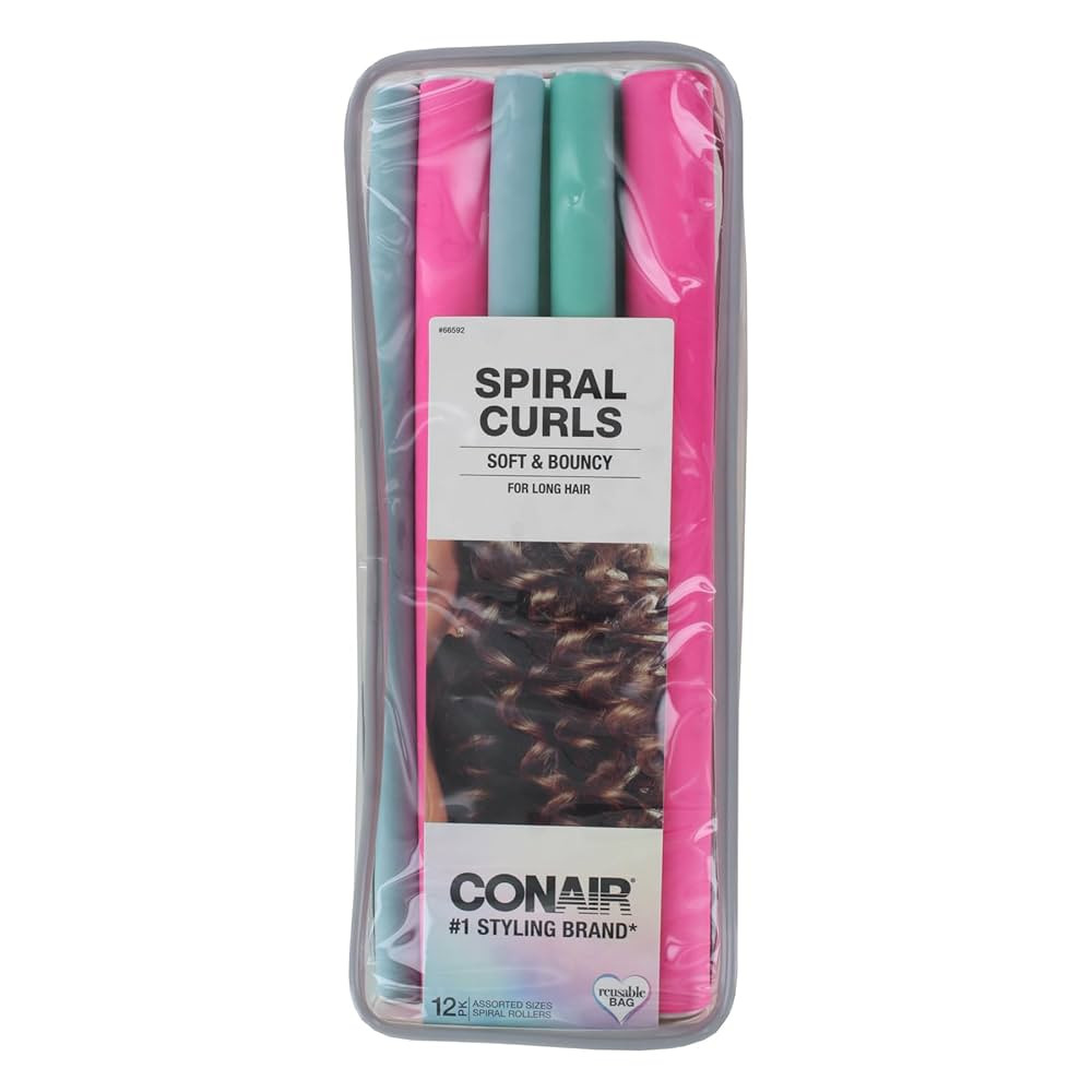 Conair Curls Spiral Rollers – Flexible Hair Curlers for Long Hair, No-Heat Styling, Soft & Boun... | Amazon (US)