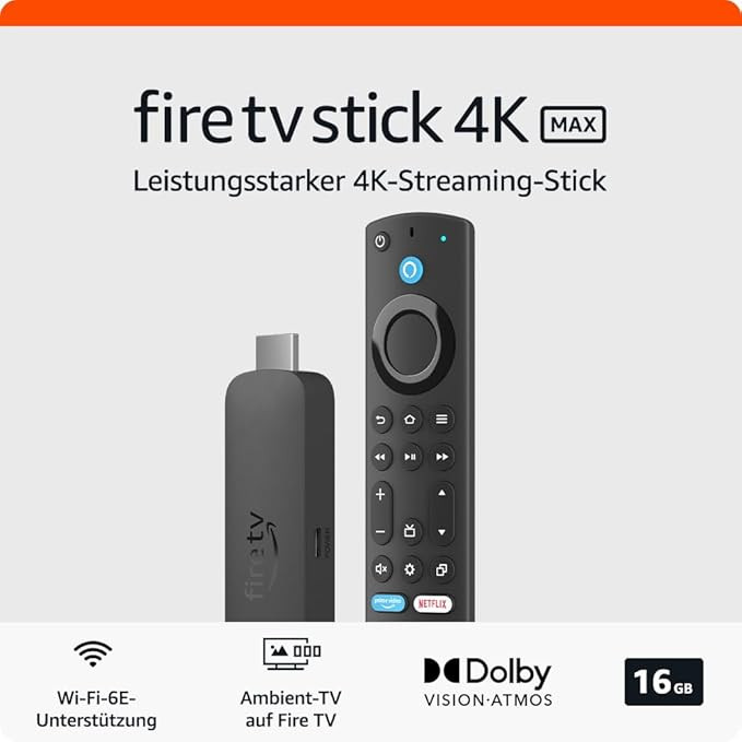Amazon Fire TV Stick 4K Max, unterstützt Streaming über Wi-Fi 6E, Ambient-TV | Amazon (DE)