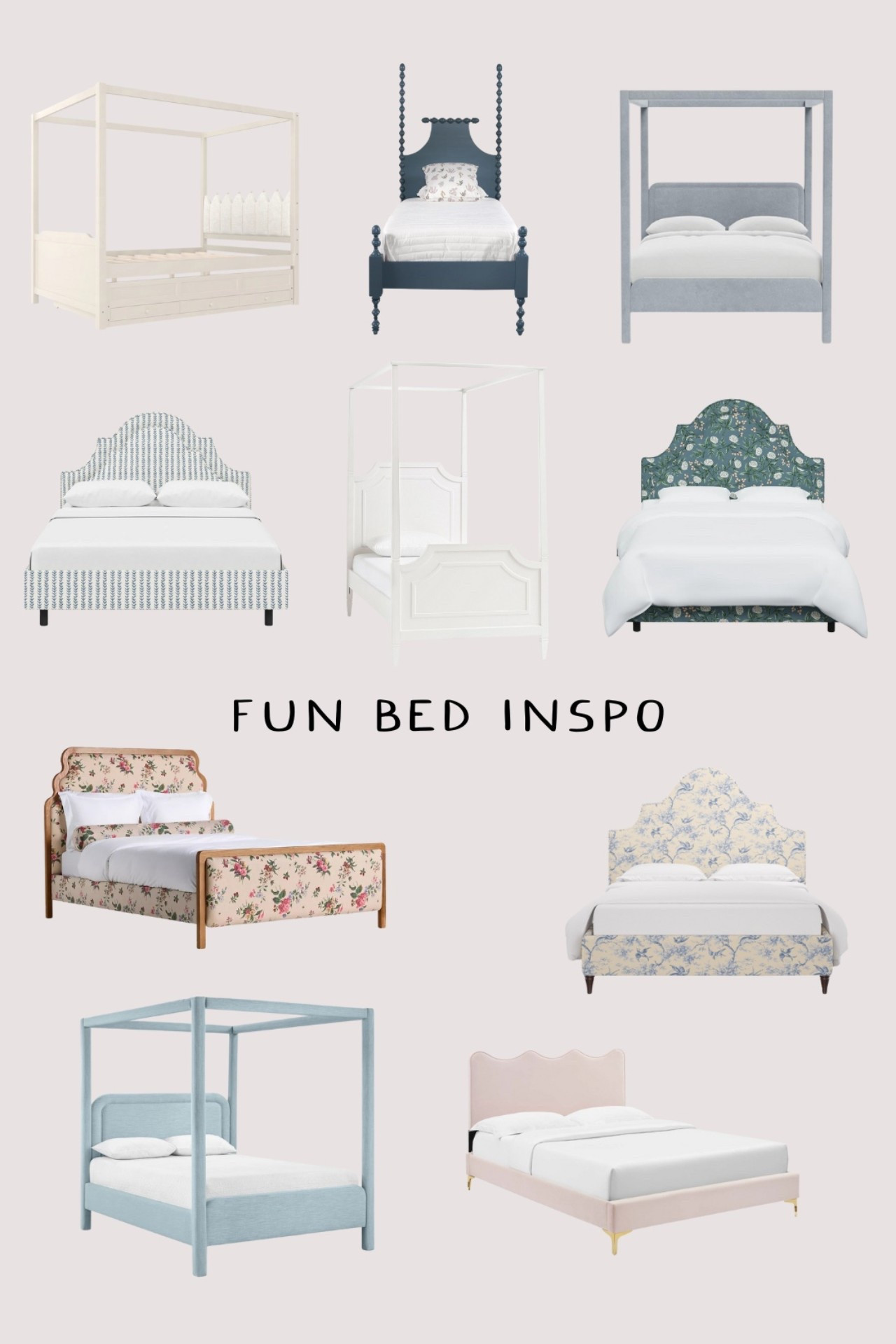 This week I made my daughter an upholstered canopy bed. If you aren’t up for the project, here are a few fun beds I rounded up! I love the bold patterns and colors and even the more simple beds that you can spruce up with fun sheets.

#LTKHome