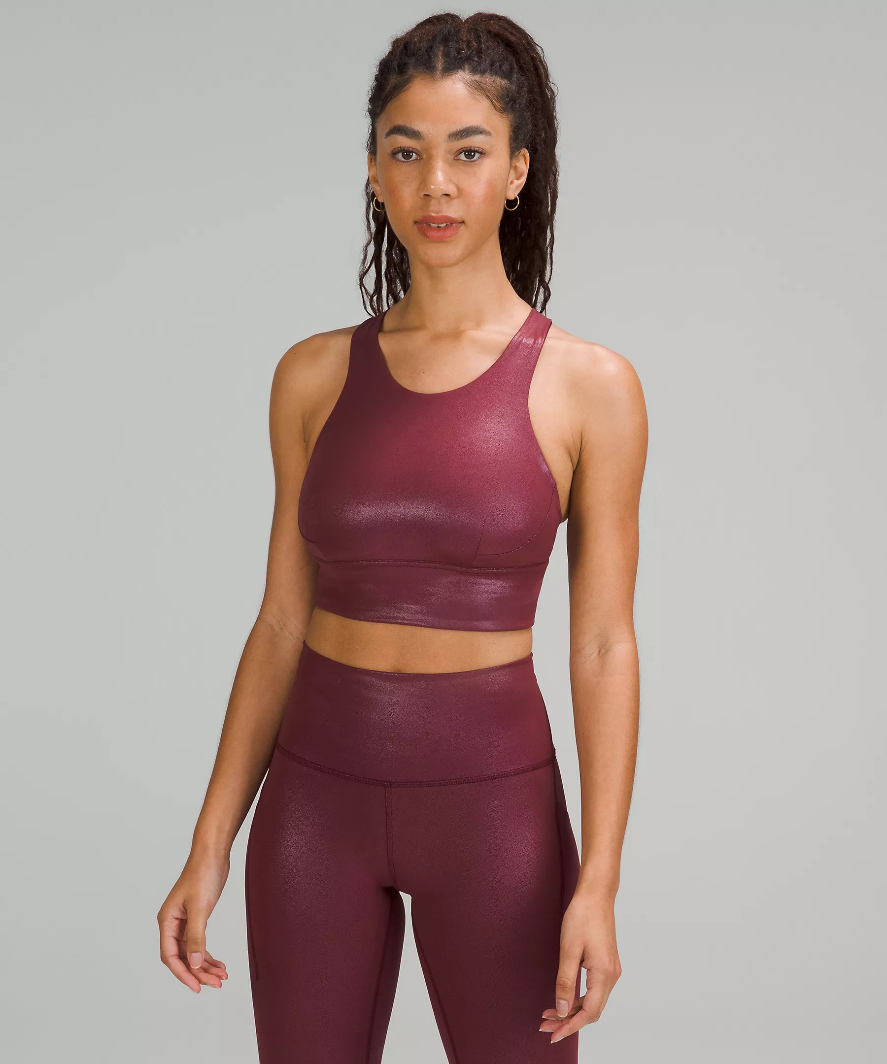 Wunder Train Longline Bra Foil Medium Support, C/D Cup | Lululemon (US)