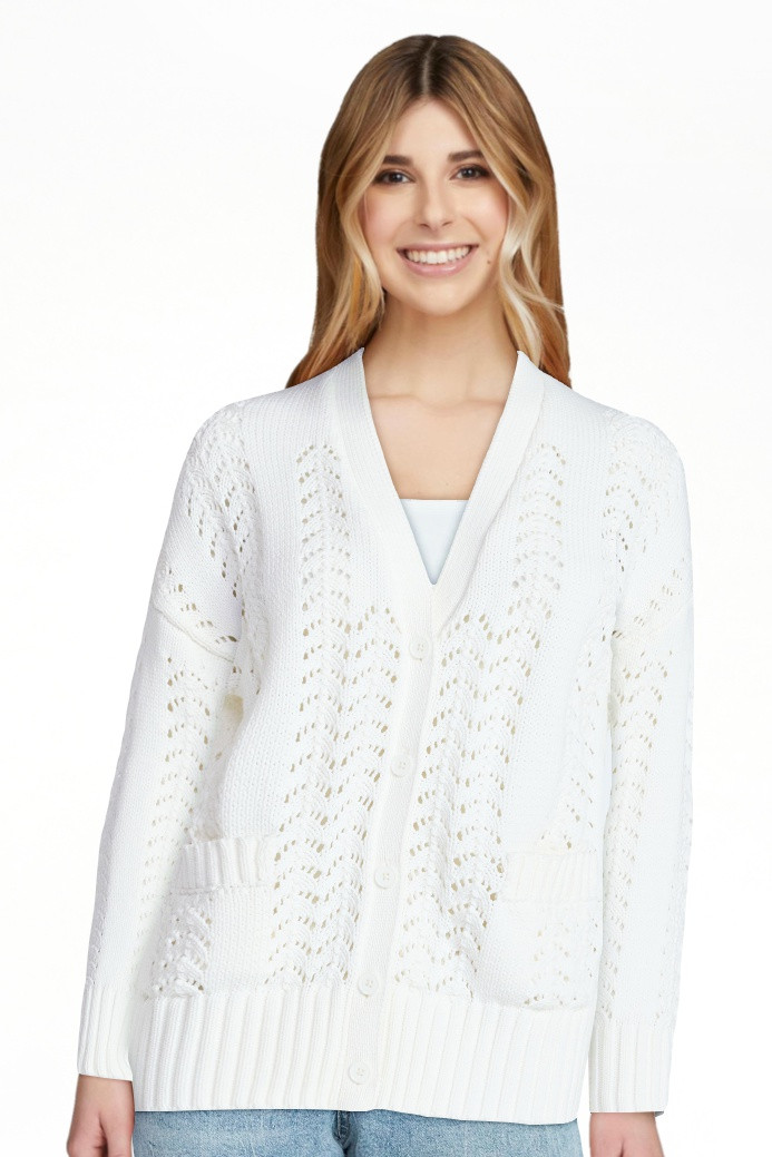 Scoop Women’s V Neck Sweater Cardigan, Midweight, Sizes XS-4X | Walmart (US)