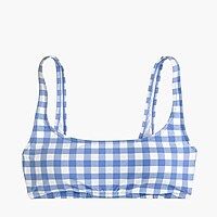 Scoop bikini top in oversized matte gingham | J.Crew US