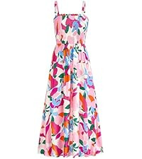 PRETTYGARDEN Womens Summer Dresses 2026 Casual Spaghetti Strap Ruffle Smocked Flowy Floral Spring... | Amazon (US)