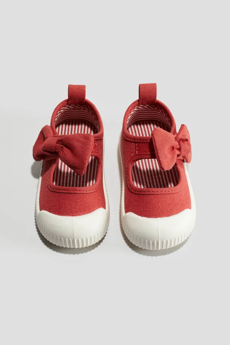 Cotton Shoes - No heel - Dark red - Kids | H&M US | H&M (US + CA)