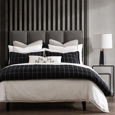 Windowpane Plaid Classic Modern Rustic Cotton Duvet Cover Set | Wayfair North America