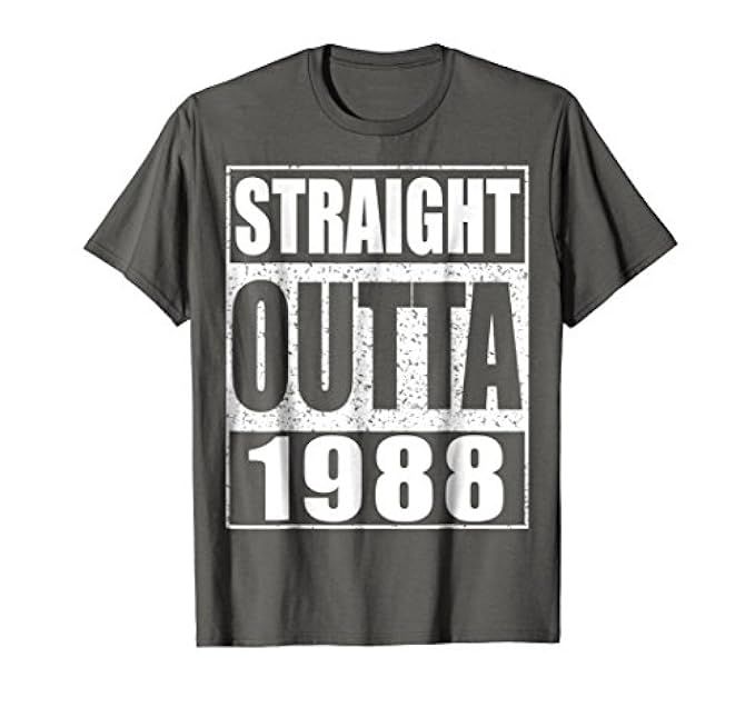 Straight Outta 1988 T-Shirt Funny 30th Birthday Gift Shirt | Amazon (US)