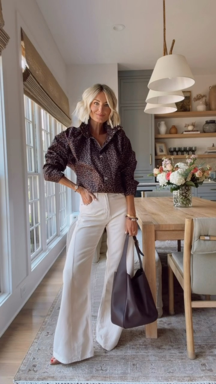 How fun is this leopard print bomber jacket?! It’s actually part of Anthropologie’s athleisure brand! I just elevated it by wearing it with jeans & heels! Wearing XS/25!

Loverly Grey, Anthropologie, fall outfit, leopard print, bomber jacket, white jeans, wide leg jeans

#LTKSeasonal #LTKootd