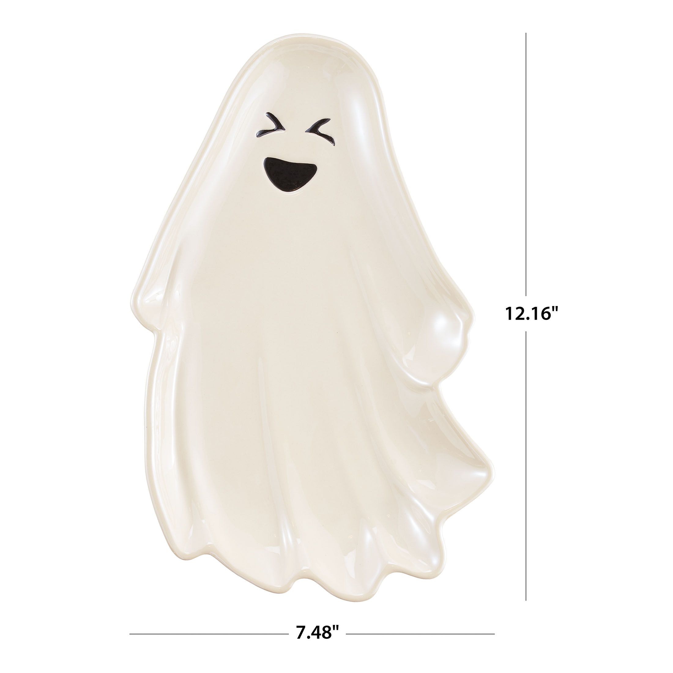 Halloween Earthenware Ghost Shaped Serving Tray, 12.16 in x 7.48 in, by Way To Celebrate | Walmart (US)