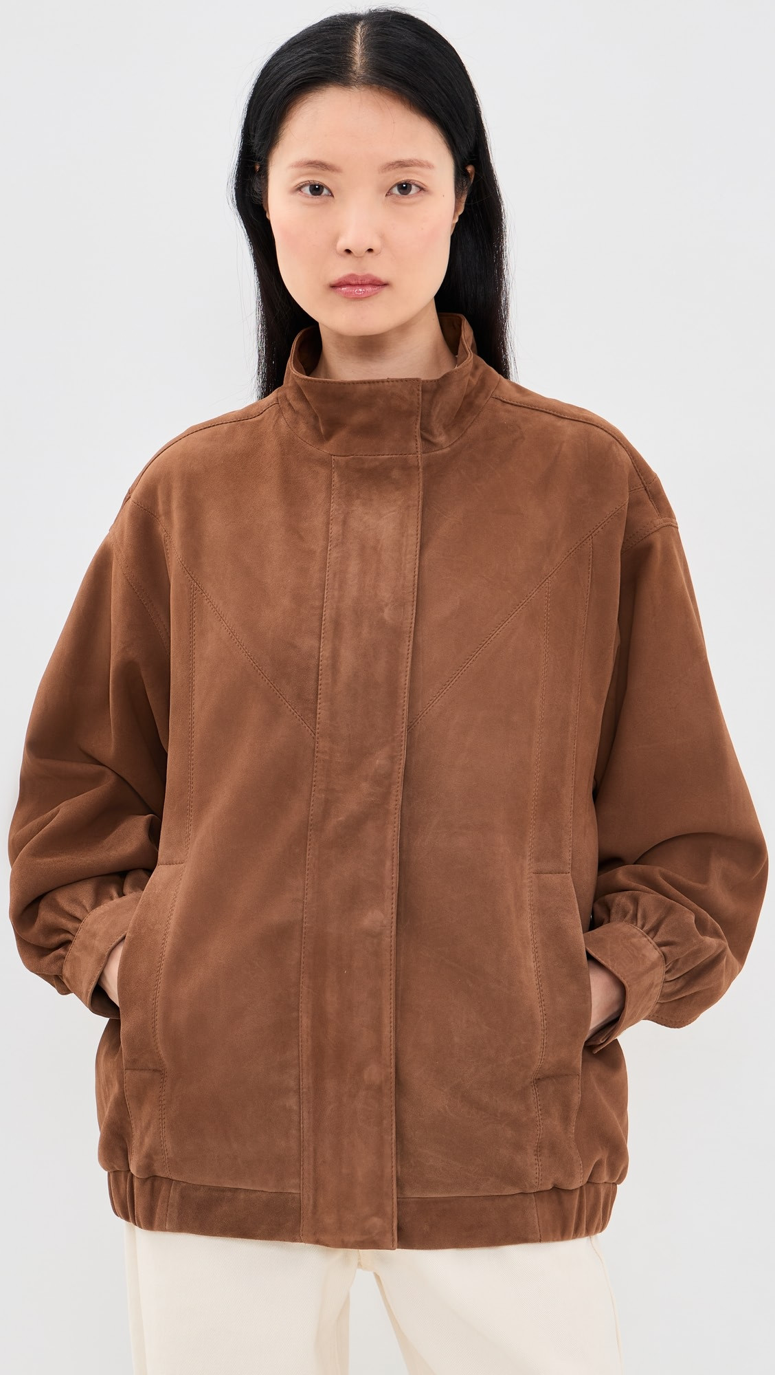 Geneve Suede Bomber | Shopbop