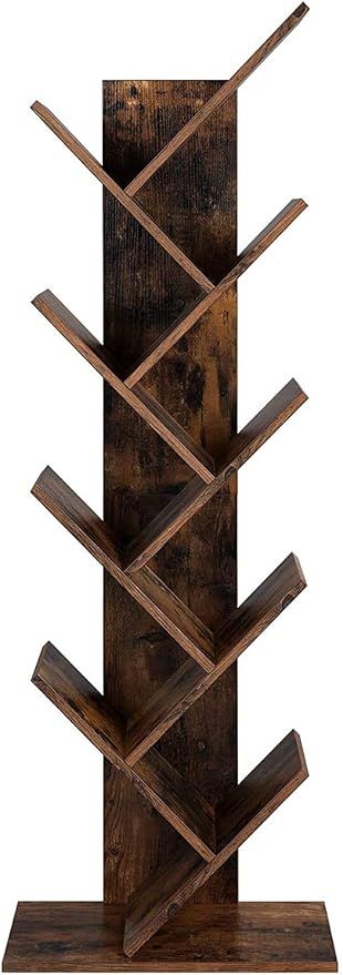 VASAGLE Tree Bookshelf, 8-Tier Floor Standing Bookcase, with Wooden Shelves for Living Room, Home... | Amazon (US)