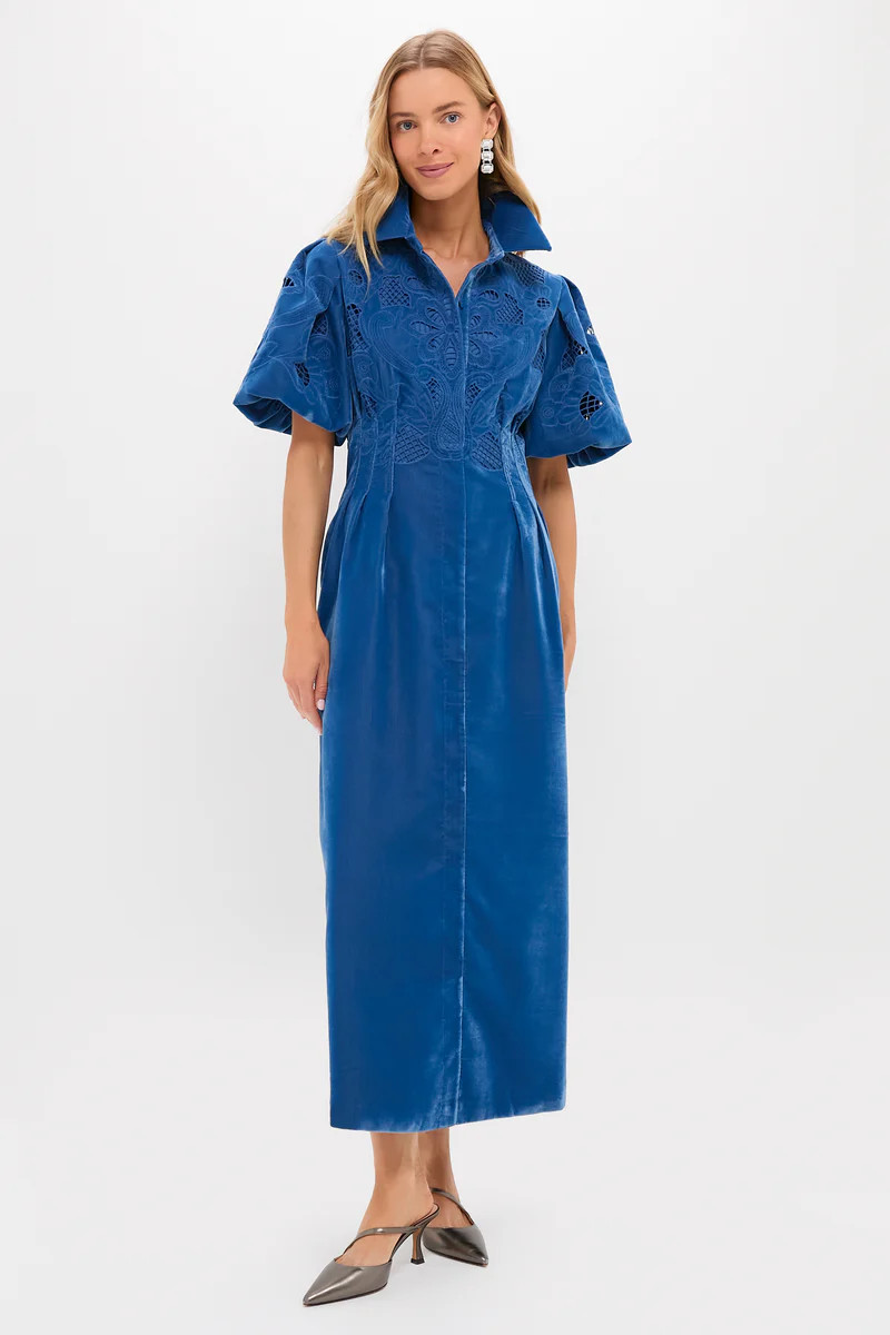 Blue Fog Velvet Lace Delaney Dress | Tuckernuck (US)