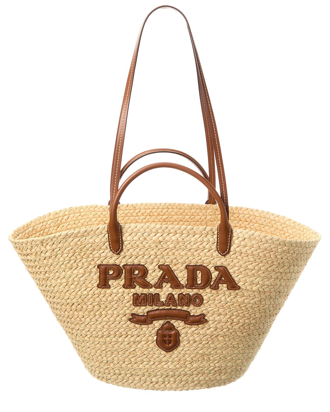 Large Raffia & Leather Tote | Gilt & Gilt City