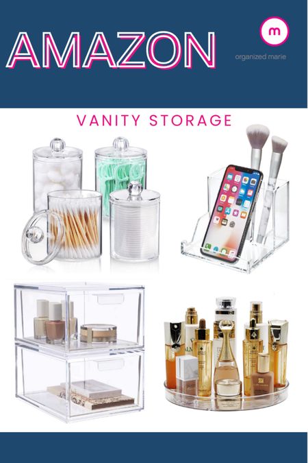 vanity storage essentials for makeup & more! 

#LTKhome #LTKunder50 #LTKfamily