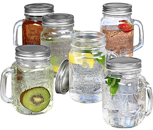Estilo Mason Jar Mugs with Handle, Old Fashioned 16 oz. Mason Jar Drinking Glasses – Set of 6 | Amazon (CA)