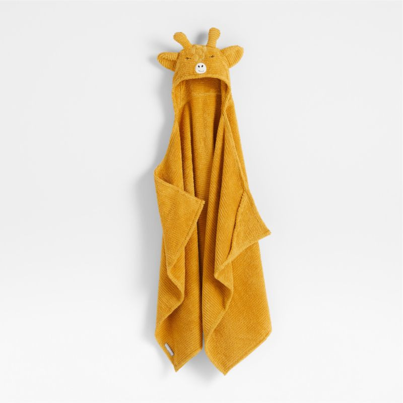 Giraffe 100% Organic Cotton Hooded Kids Towel | Crate & Barrel