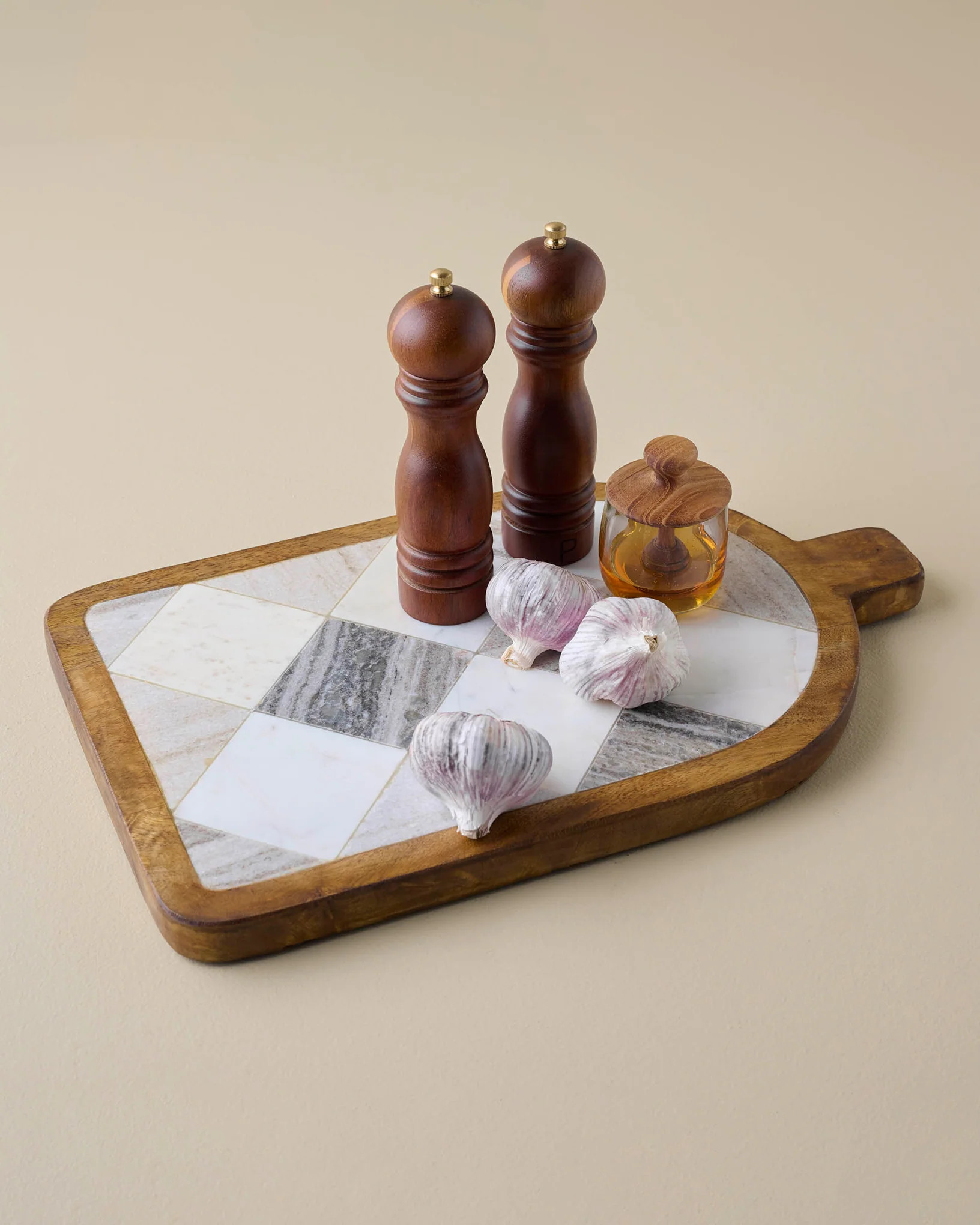Everett Checkered Marble Serving Board | Magnolia