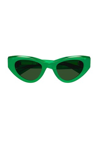 Bottega Veneta Hinge Cat Eye in Green from Revolve.com | Revolve Clothing (Global)