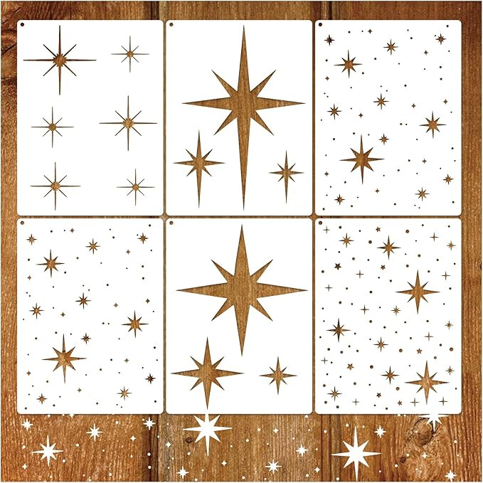 Large Star Stencil for Painting Reusable Paint Stencils for Walls Twinkle Star Wall Drawing Stenc... | Amazon (US)