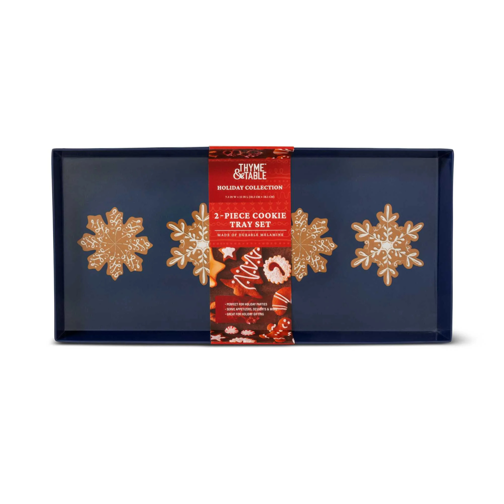 Thyme & Table 2-Piece Cookie Serving Tray Set - Blue - Walmart.com | Walmart (US)