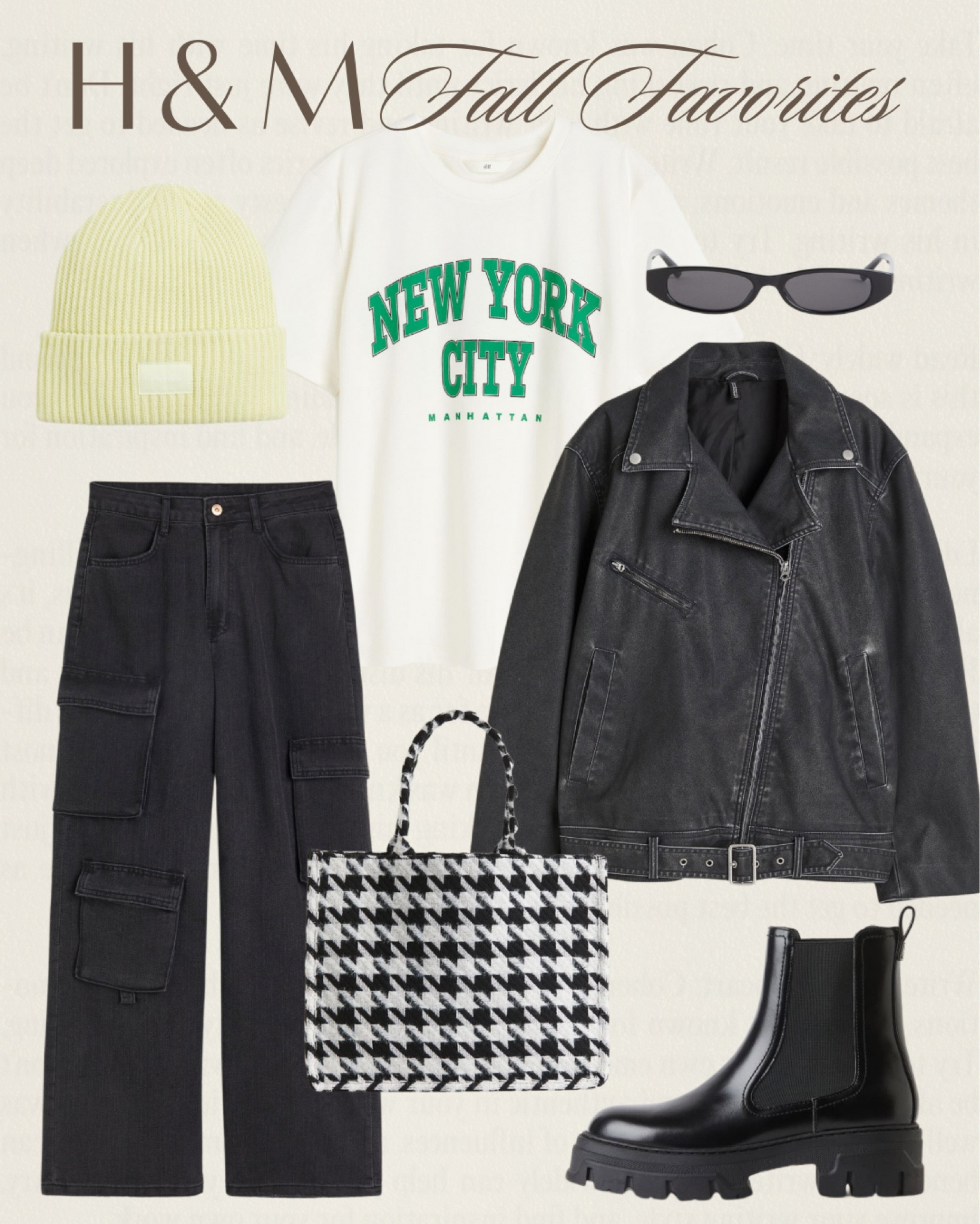 Street style fall outfit idea —



Fall fashion, denim, cargo pants, graphic tee, oversized jacket, boots, houndstooth, tote bag

#LTKfindsunder100 #LTKfindsunder50 #LTKstyletip