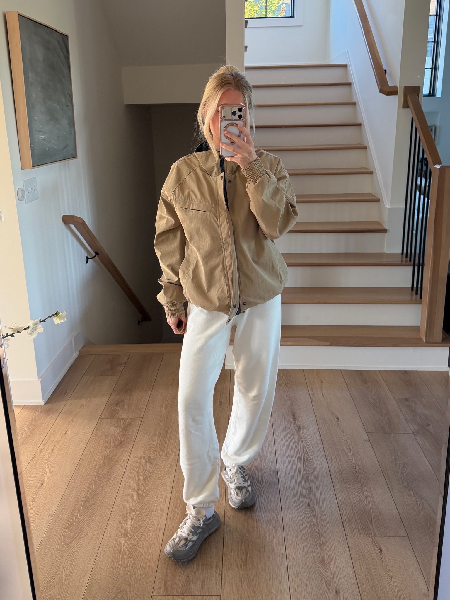 SIZE: med in jacket & sweatpants, shoes run tts! #kathleenpost

Fall outfit inspo, fall fashion, fall transition look, fall comfy chic

#LTKootd #LTKSeasonal #LTKActive