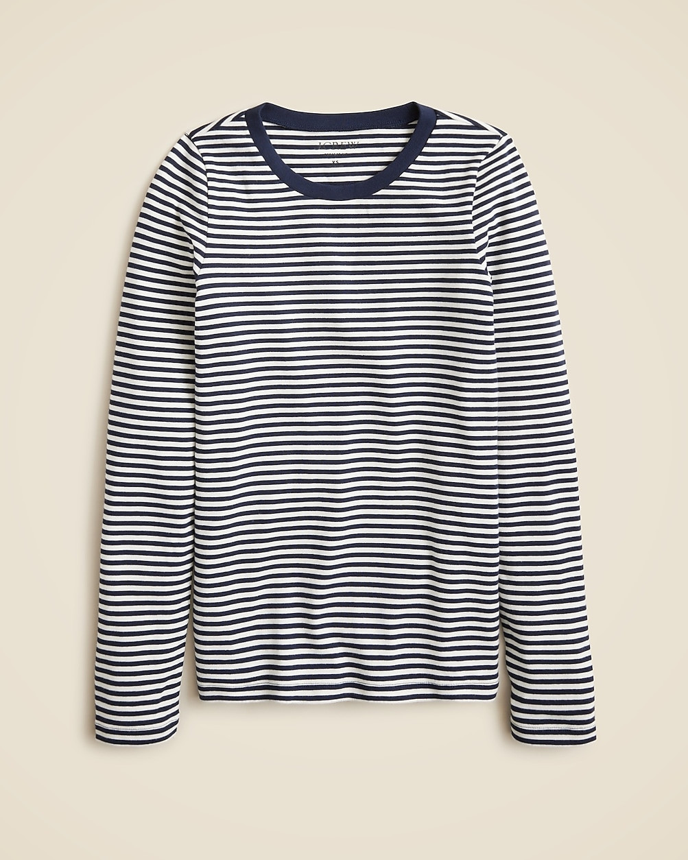 Perfect-fit long-sleeve crewneck T-shirt in stripe | J. Crew US