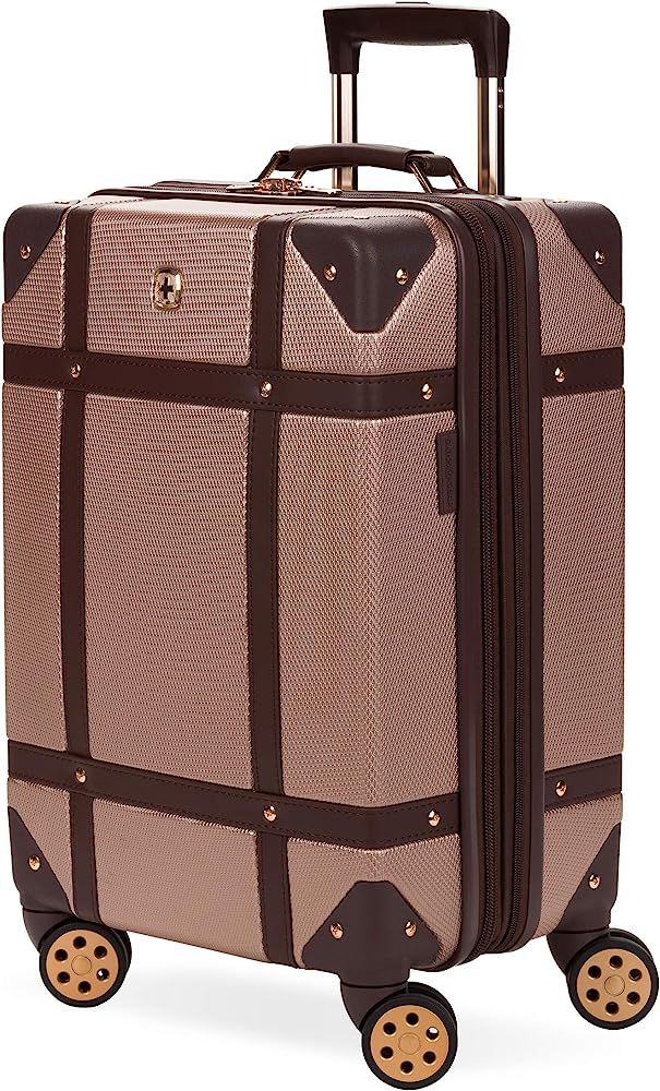 SwissGear 7739 Hardside Luggage Trunk with Spinner Wheels, Blush, Carry-On 19-Inch | Amazon (US)