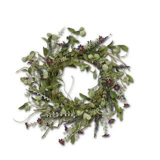 GERSON INTERNATIONAL 24 in. Artificial W Lavender Herb Wreath 2333630EC - The Home Depot | The Home Depot