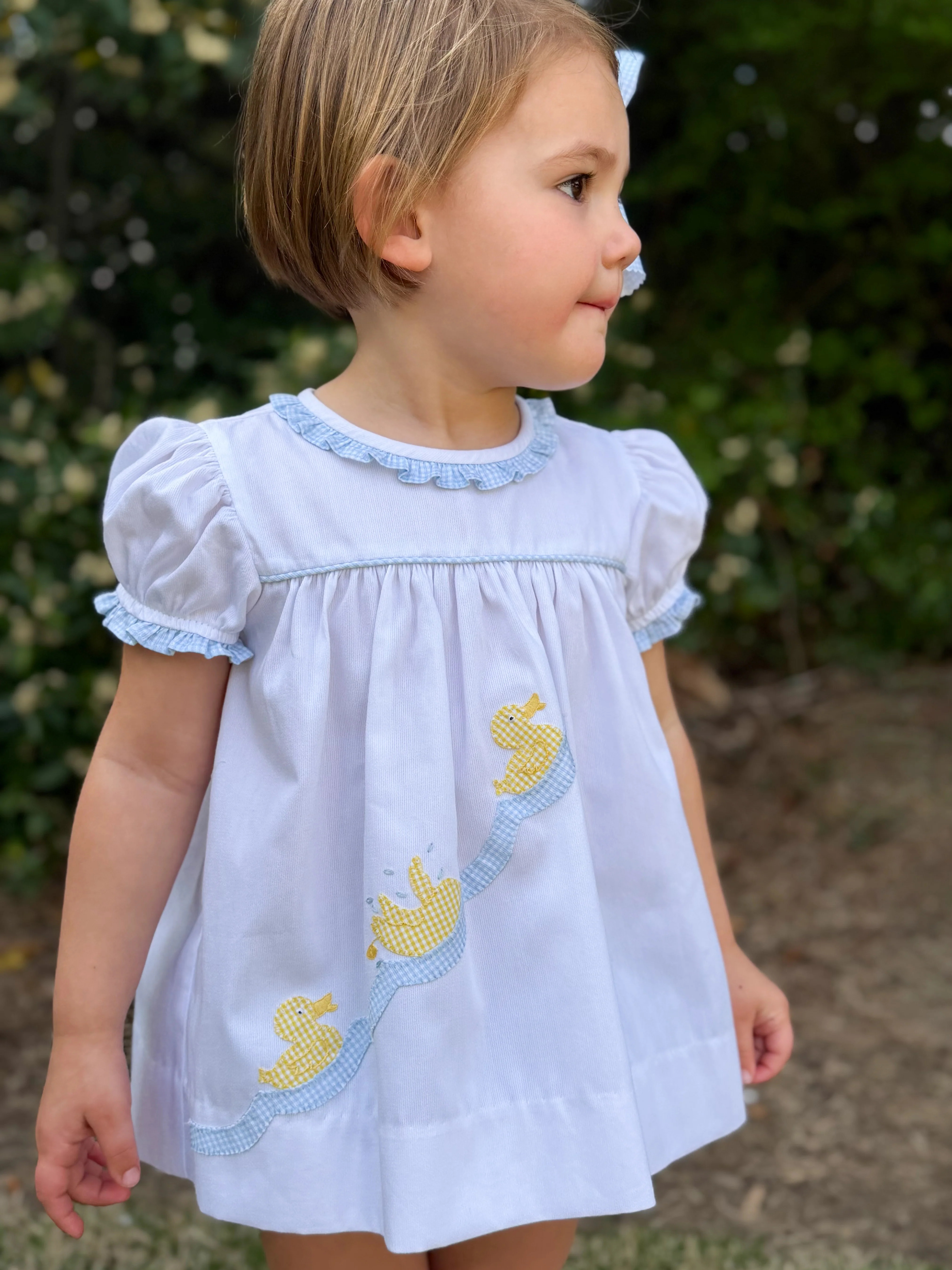 Hand Appliquéd Duckie Easter Dress Set for Girls | Alice Kathleen & Co | Alice Kathleen & Co.